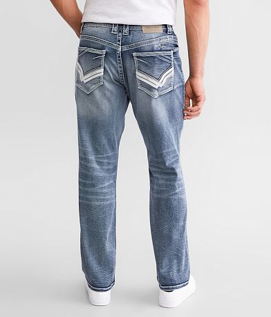 Buckle Black Eleven Straight Stretch Jean back view
