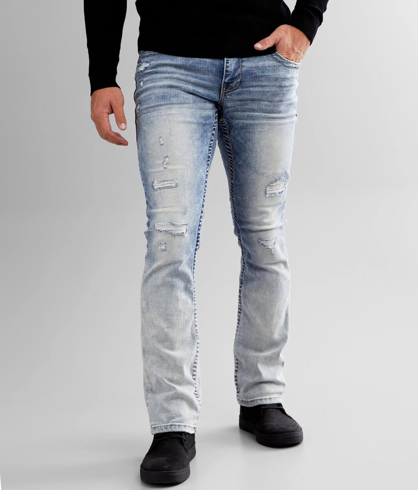 buckle skinny jeans mens