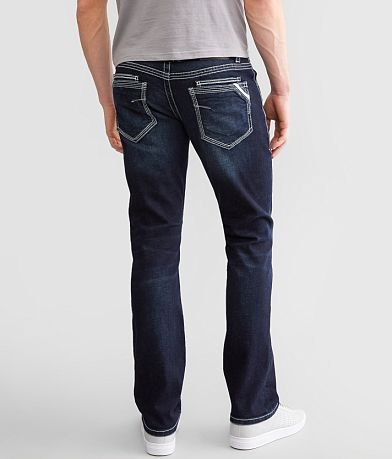 Buckle Black Three Straight Stretch Jean BACK