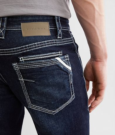 Buckle Black Three Straight Stretch Jean BACK_POCKET
