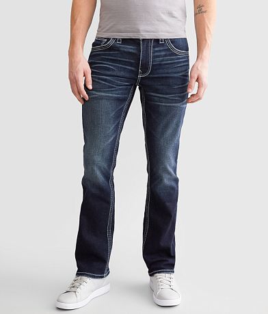 Buckle Black Three Straight Stretch Jean front view