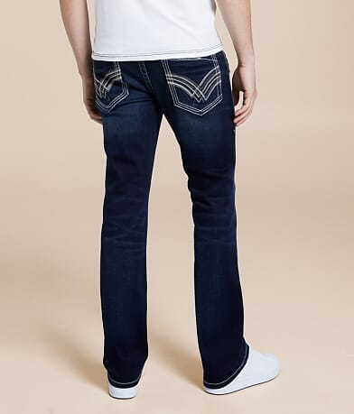 Buckle Black Three Boot Stretch Jean back view