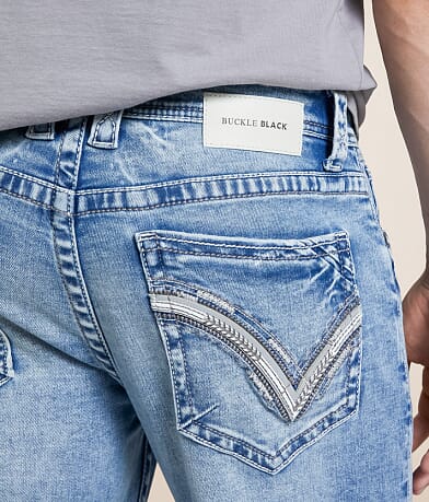 Buckle Black Nine Boot Stretch Jean back pocket view