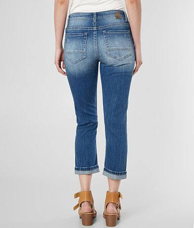 BKE Stella Mid-Rise Cuffed Stretch Capri Jean back view