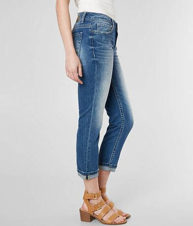 BKE Stella Mid-Rise Cuffed Stretch Capri Jean full right side view