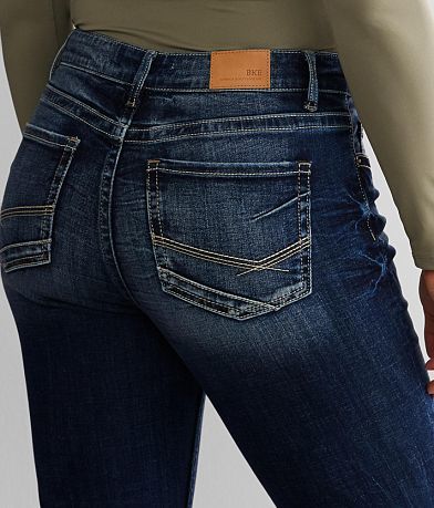 BKE Gabby Flare Stretch Jean back pocket view