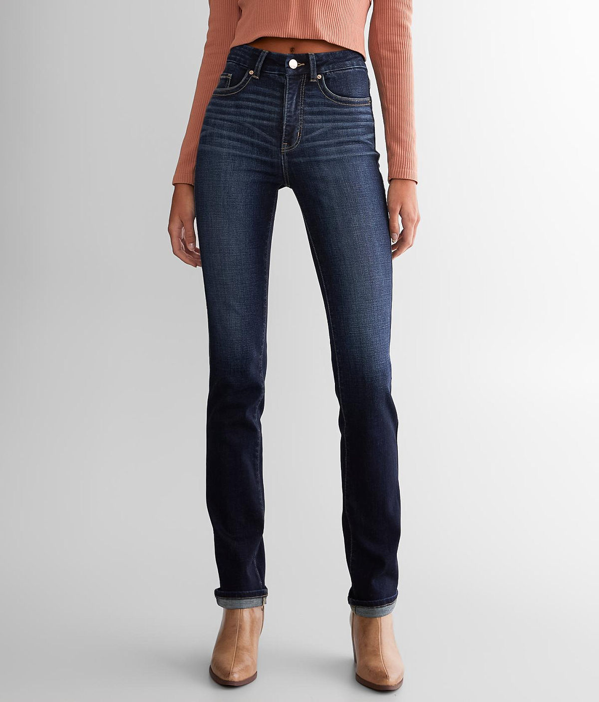 BKE Billie Straight Stretch Cuffed Jean — Vinay 2 by Buckle