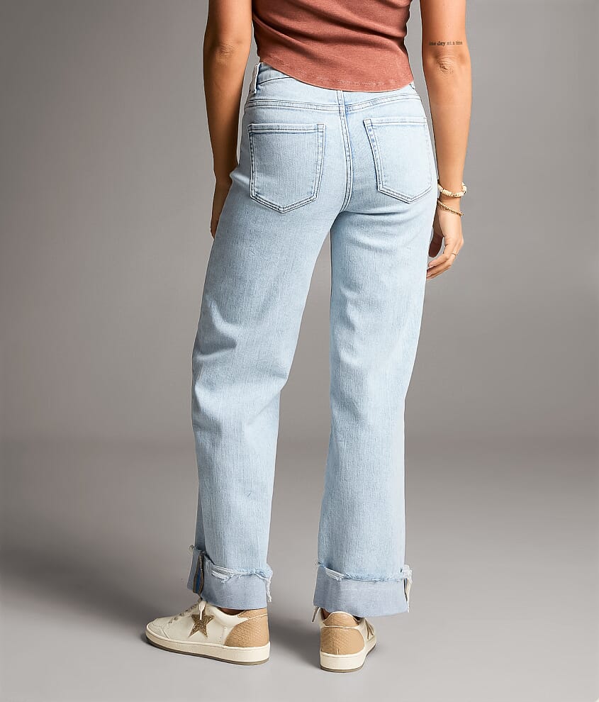 Parker Cropped Wide Leg Cuffed Stretch Jean