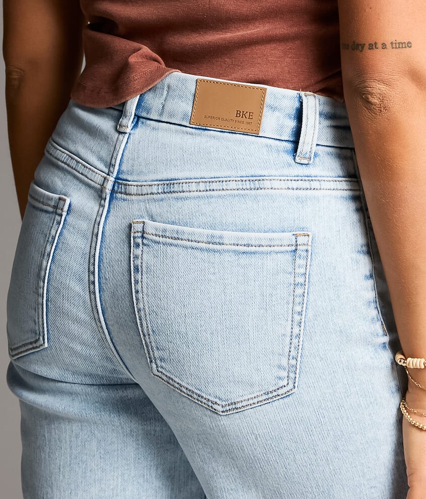 Parker Cropped Wide Leg Cuffed Stretch Jean