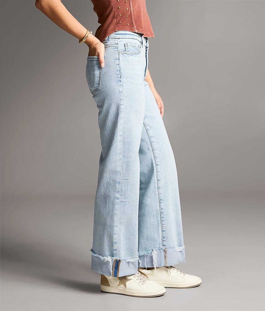 Parker Cropped Wide Leg Cuffed Stretch Jean