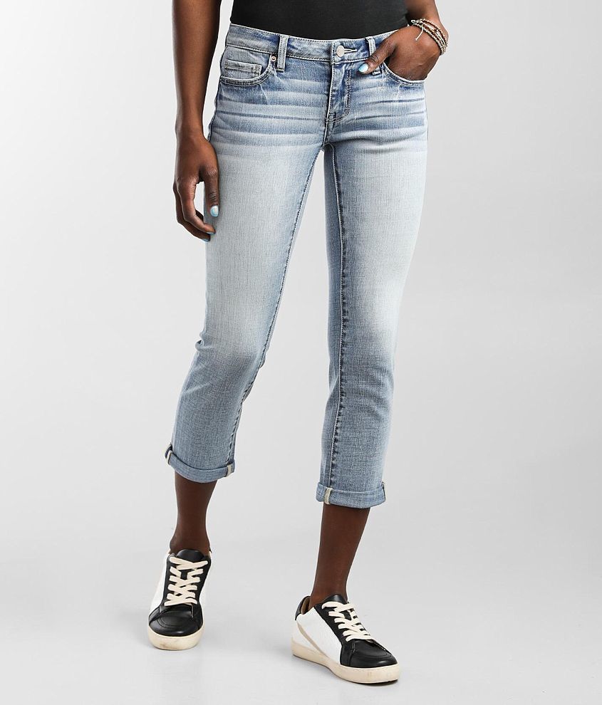 BKE Stella Cuffed Stretch Capri Jean front view