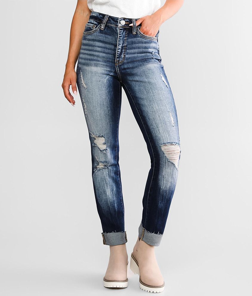 BKE Parker Ankle Straight Stretch Cuffed Jean front view
