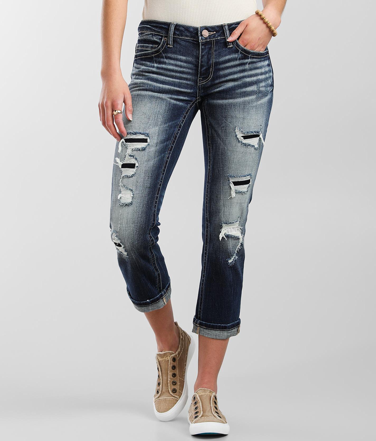 buckle capri jeans