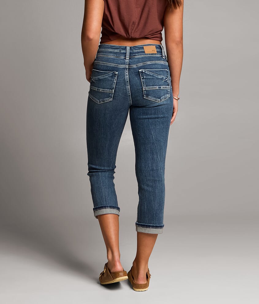 Gabby Cuffed Stretch Capri Jean