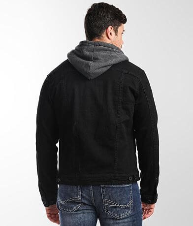 BKE Bradley Hooded Denim Jacket BACK