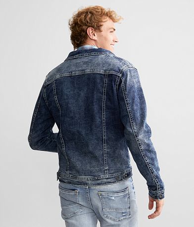 BKE Bradley Hooded Denim Jacket BACK