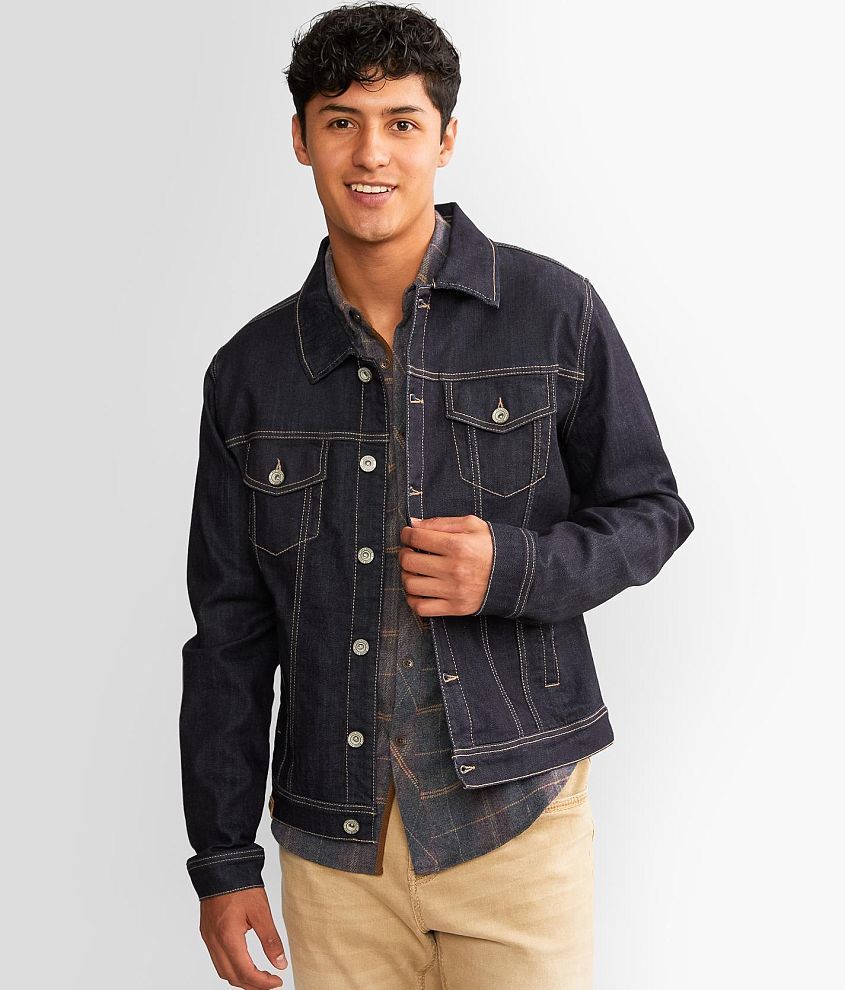 BKE Bradley Hooded Denim Jacket - Men's Coats/Jackets in Dolores