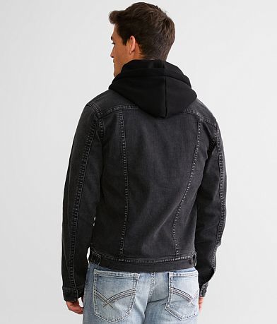 BKE Bradley Hooded Denim Stretch Jacket BACK