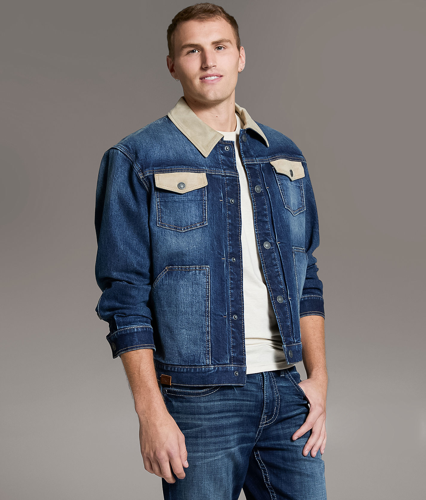 BKE Bradley Denim Stretch Jacket - Men's Coats & Jackets in Dallas