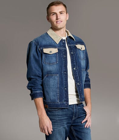 BKE Bradley Denim Stretch Jacket front view