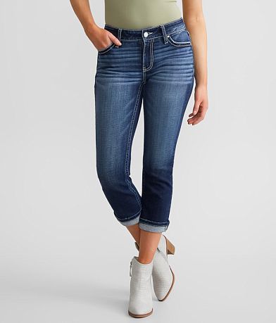 Daytrip Virgo Cuffed Stretch Capri Jean front view