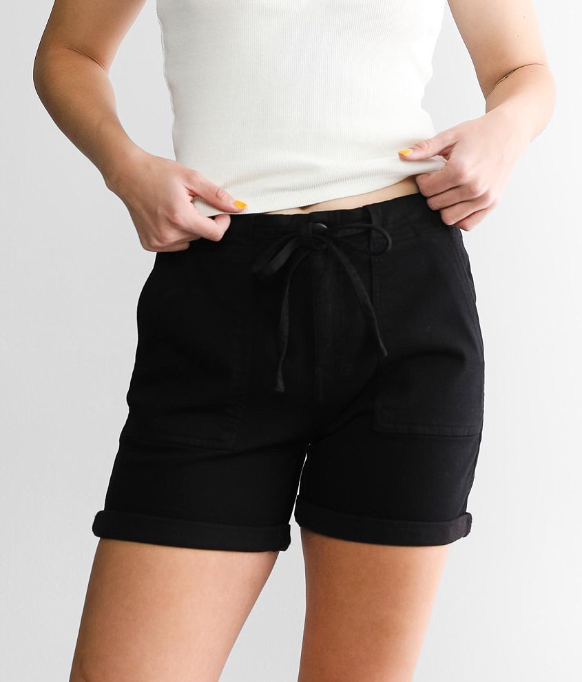 Black Cuffed Shorts