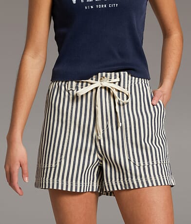 BKE Payton Striped Stretch Short front view