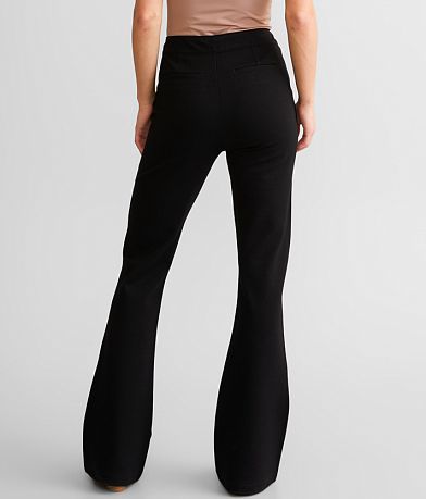Buckle Black Pull On Flare Stretch Pant BACK