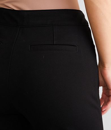 Buckle Black Pull On Flare Stretch Pant BACK_POCKET