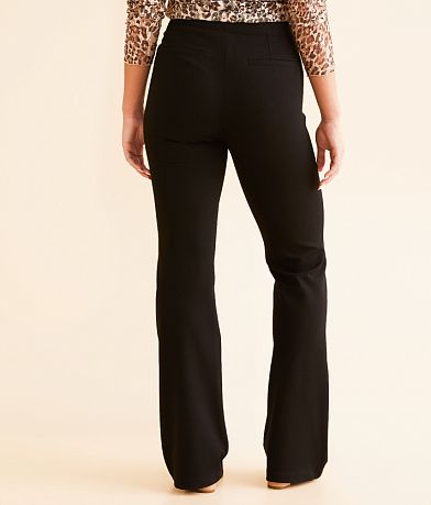 Buckle Black Pull-On Trouser Pant back view