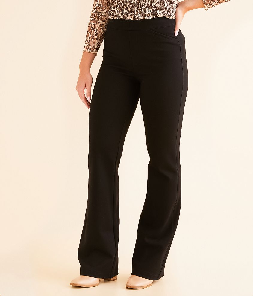 Buckle Black Pull-On Trouser Pant front view