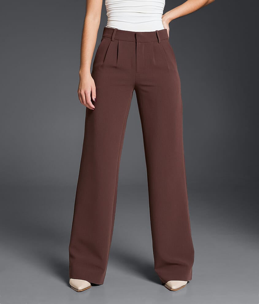 High Rise Wide Leg Trouser Stretch Pant