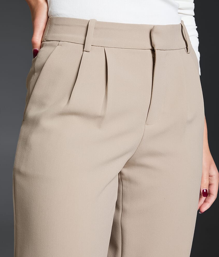 High Rise Wide Leg Trouser Stretch Pant