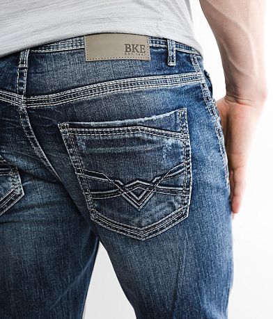 BKE Alec Straight Stretch Jean back pocket view