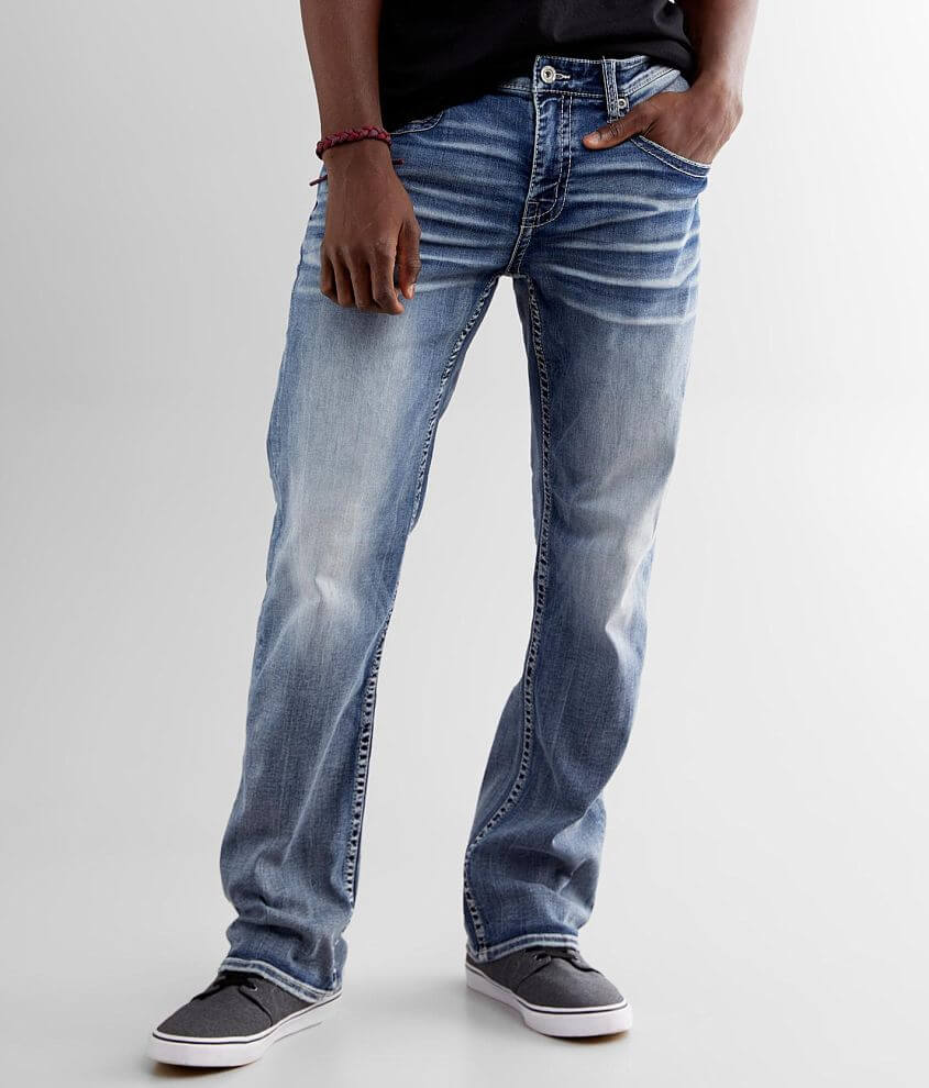 New Derek Boot Cut Light Wash Distressed Jeans Men's Buckle size 30S # ABM12093 