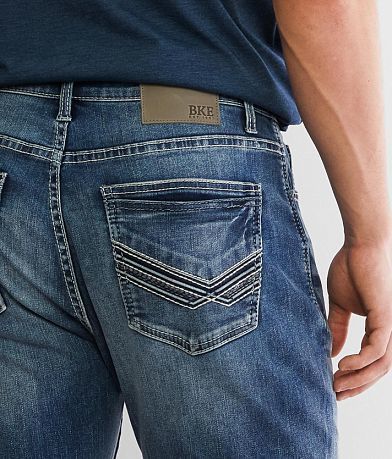 BKE Ethan Straight Stretch Jean back pocket view