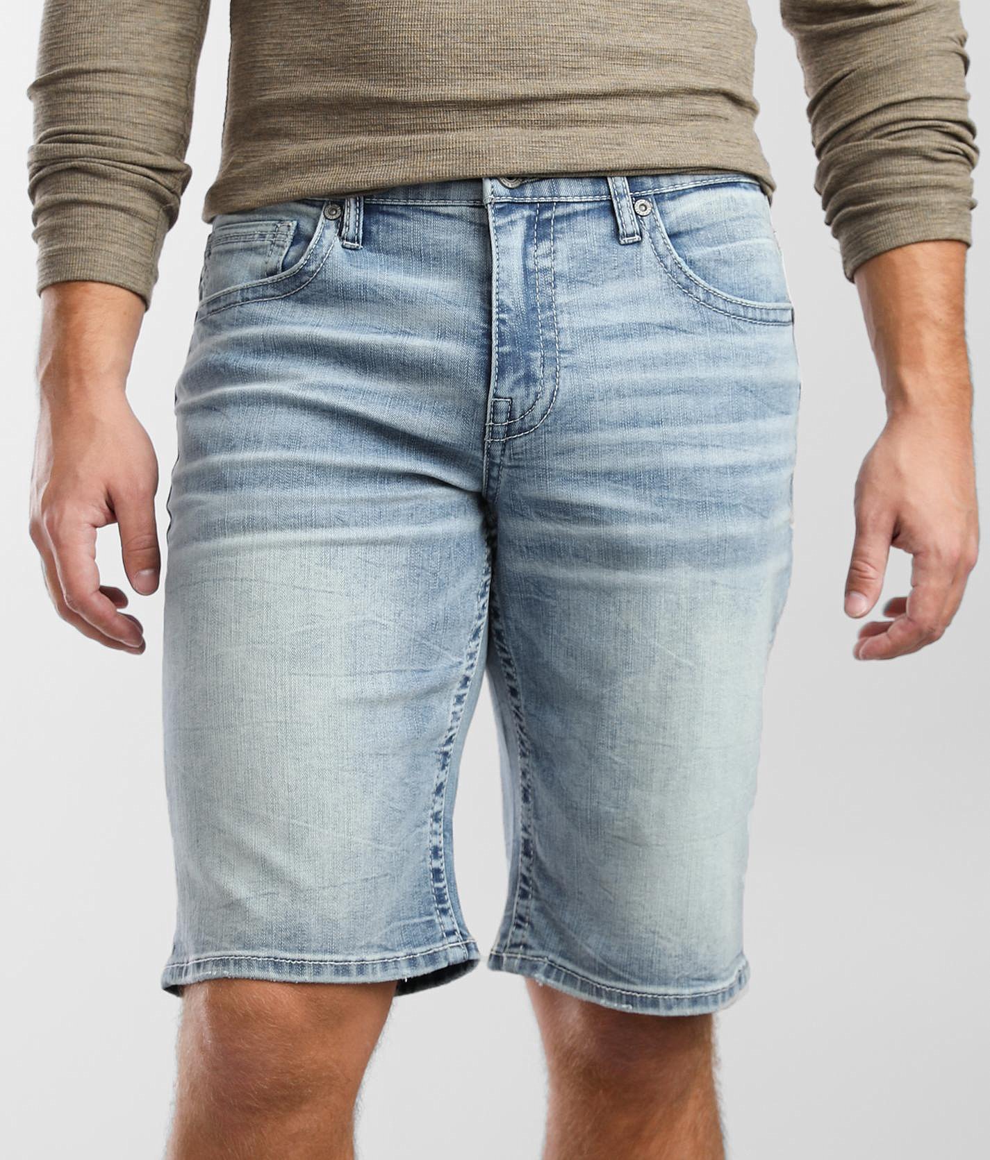 buckle jean shorts for men