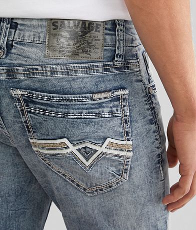 Salvage Riot Taper Stretch Jean back pocket view
