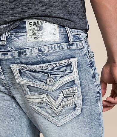 Salvage Riot Taper Stretch Jean back pocket view