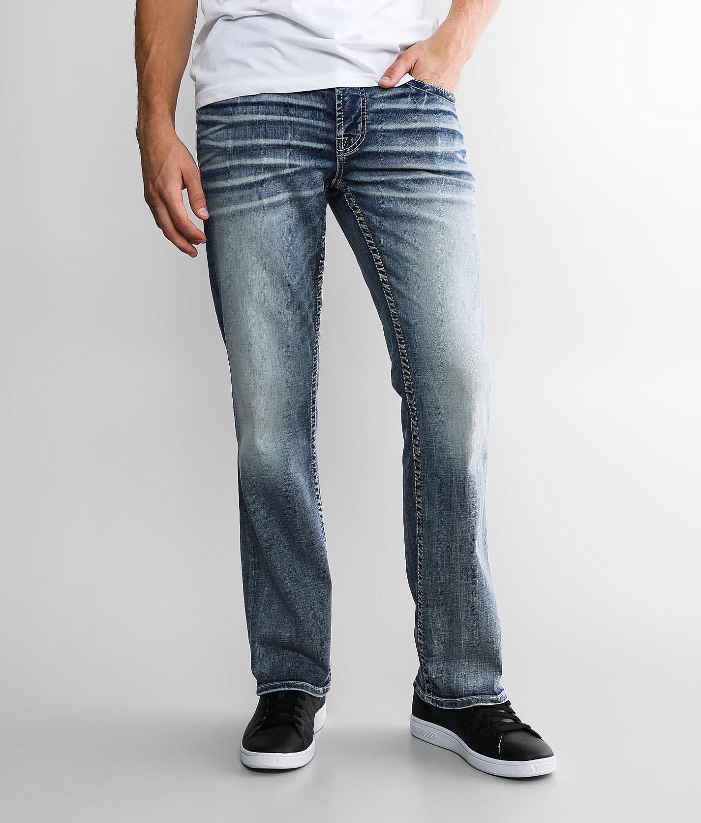 最終値下げMEER. Stitch tapered denim Clift Straight Leg Jean in Non-Selvedge Rinse Stretch Denim