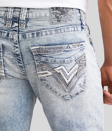 Salvage Mayhem Boot Stretch Jean back pocket view