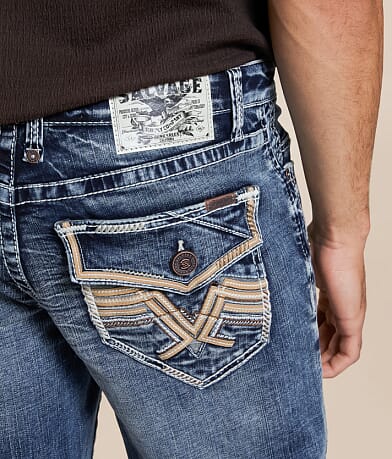 Salvage Mayhem Boot Stretch Jean back pocket view