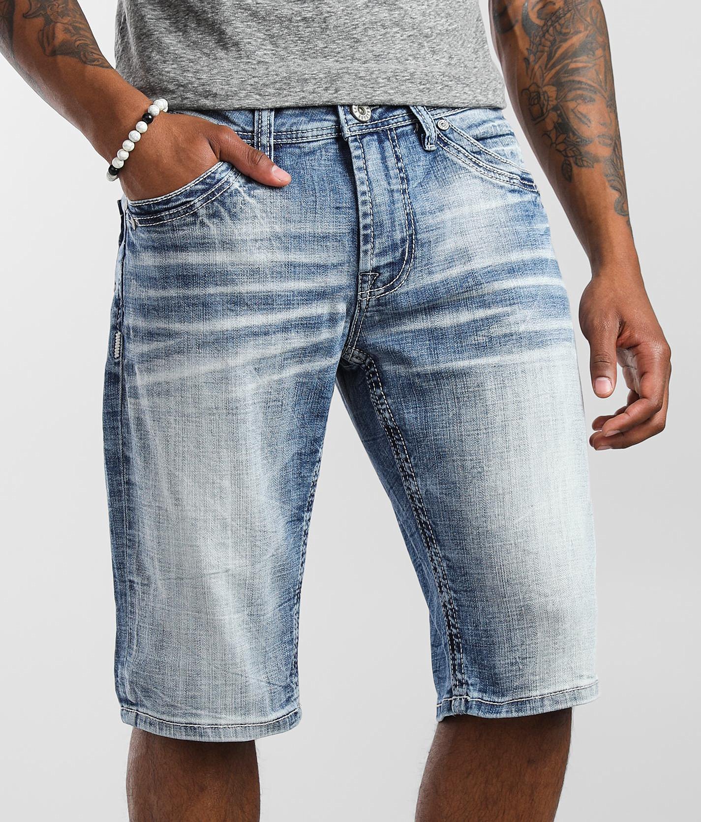 silver jean shorts mens