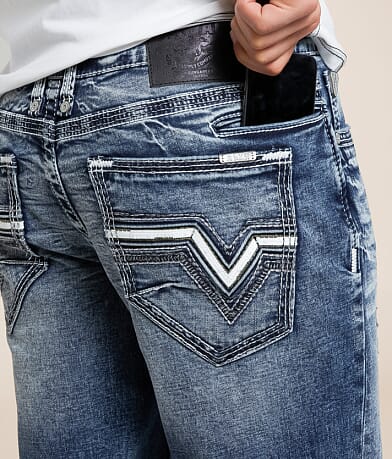 Salvage Anarchy Straight Stretch Jean back pocket view