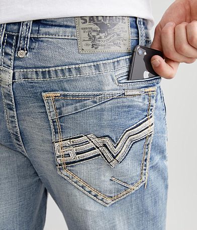 Salvage Havoc Slim Boot Stretch Jean back pocket view