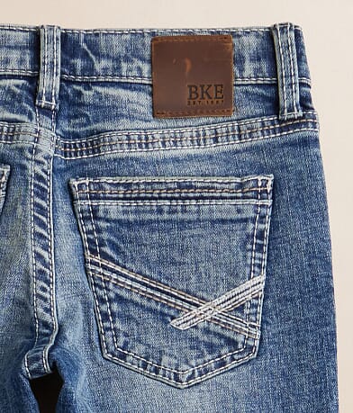 BKE Boys - Conner Straight Stretch Jean back pocket view