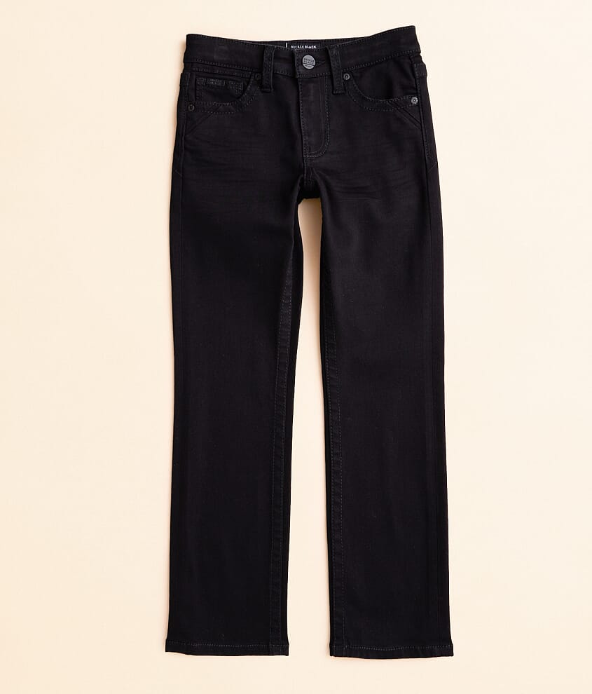 Boys - Buckle Black 109 Straight Stretch Jean front view