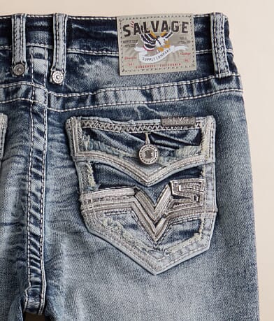 Salvage Boys - Anarchy Jr. Straight Stretch Jean back pocket view