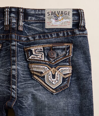 Salvage Boys - Anarchy Jr. Straight Stretch Jean back pocket view