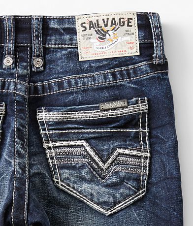 Salvage Boys - Reckless Straight Stretch Jean back pocket view